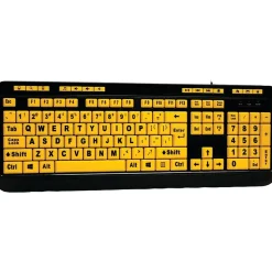 Adesso Luminous Wired Keyboard, Yellow/Black (AKB-132UY)