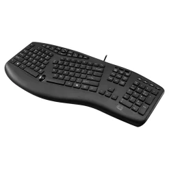 Adesso Tru-Form Media Ergonomic Keyboard, Black (AKB-160UB)