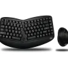 Adesso Tru-Form Wireless Ergonomic Keyboard and Optical Mouse Combo, Black (WKB-1150CB)