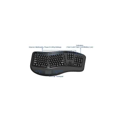 Adesso Tru-Form Wireless Keyboard, Black (WKB-4500UB)