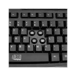 Adesso Wireless Keyboard and Optical Mouse Combo, Black (WKB-1330CB)