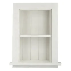 AdirHome 1-Shelf Recessed Wall Mount Shelf, 19" x 12.75" x 4.75", White (515-01-WHI)