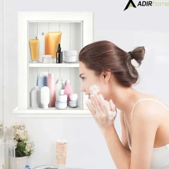 AdirHome 1-Shelf Recessed Wall Mount Shelf, 19