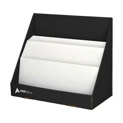 AdirOffice Cardboard 3-Tier Bookshelf, Black (505-01-BLK)