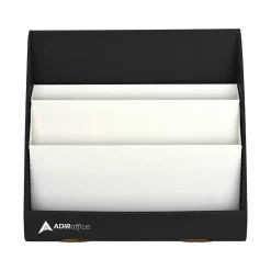 AdirOffice Cardboard 3-Tier Bookshelf, Black (505-01-BLK)