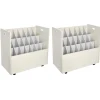 AdirOffice 21-Slot Mobile Roll File, 28.5"H x 30"W x 15.75"D, White, 2/Pack (625-WHI-2PK)