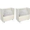 AdirOffice 50-Slot Mobile Roll File, 28.5"H x 30"W x 15.75"D, White (626-WHI-2PK)