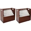 AdirOffice 50-Slot Mobile Roll File, 28.5"H x 30"W x 15.75"D, Mahogany (626-MA-2PK)