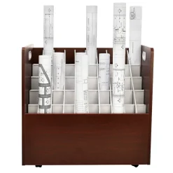 AdirOffice 50-Slot Mobile Roll File, 28.5