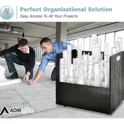AdirOffice 50-Slot Mobile Roll File, 28.5