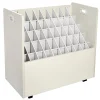 AdirOffice 50-Slot Mobile Roll File, Lockable, 28.5"H x 30"W x 15.75"D, White (626-WHI-KIT1)