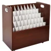 AdirOffice 50-Slot Mobile Roll File, 28.5"H x 30"W x 15.75"D, Mahogany (626-MA-KIT1)