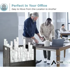 AdirOffice 50-Slot Mobile Roll File, Lockable, 28.5