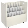 AdirOffice 21-Slot Mobile Roll File, Lockable, 28.5"H x 30"W x 15.75"D, White (625-WHI-KIT1)