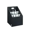 AdirOffice 20-Slot Roll File, 22.24"H x 15.55"W x 15.55"D, Black (ADI628-WBLK)
