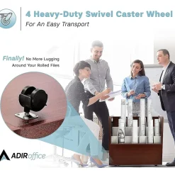 AdirOffice 21-Slot Roll File, Lockable, 28.5