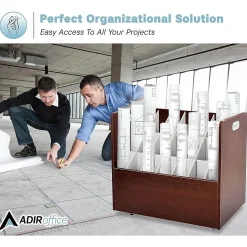 AdirOffice 21-Slot Roll File, Lockable, 28.5