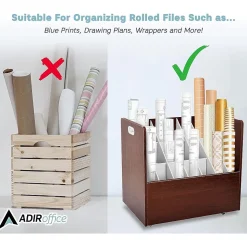 AdirOffice 21-Slot Roll File, Lockable, 28.5