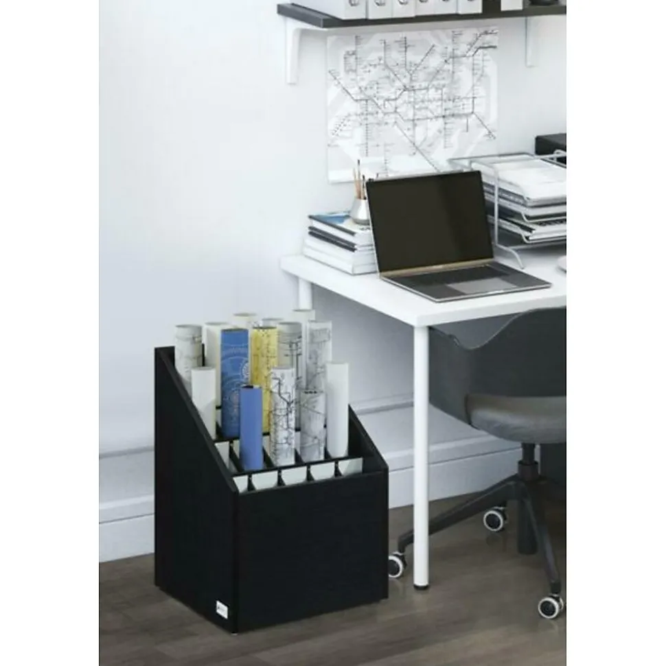 AdirOffice Vertical File Cabinet, 22.24"H x 15.55"W x 15.55"D, Black (ADI627-WBLK)
