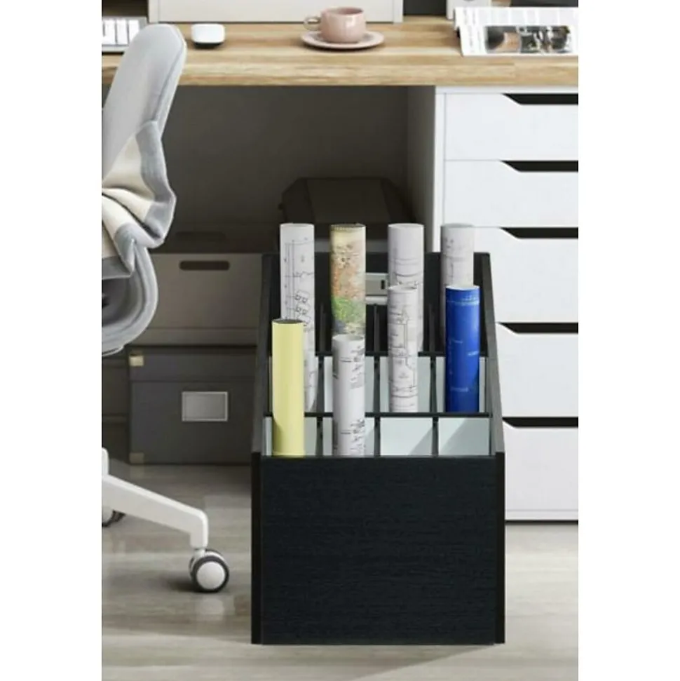 AdirOffice Vertical File Cabinet, 22.24"H x 15.55"W x 15.55"D, Black (ADI627-WBLK)