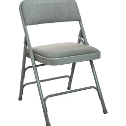 Advantage Gray Padded Folding Chairs, 4/Pack (DPI903F-GG-4)