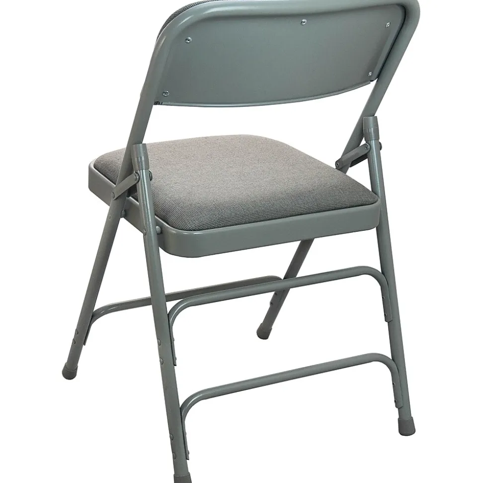 Advantage Gray Padded Folding Chairs, 4/Pack (DPI903F-GG-4)