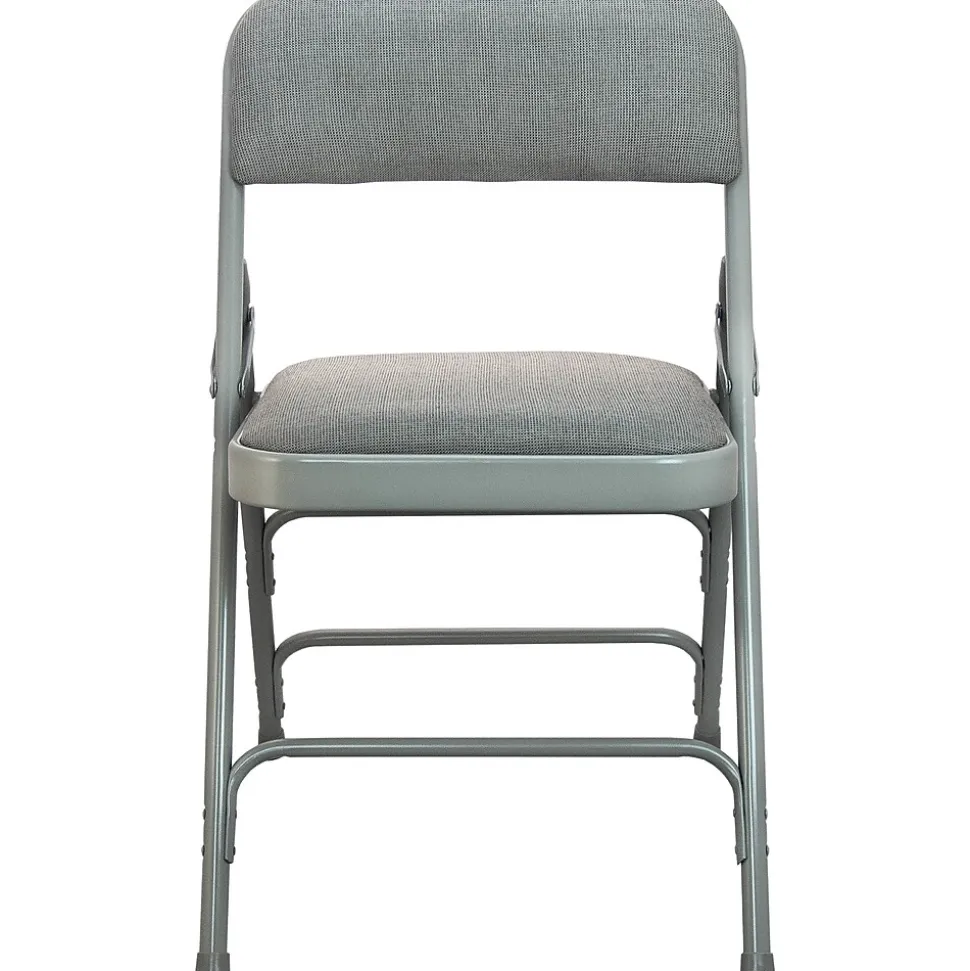 Advantage Gray Padded Folding Chairs, 4/Pack (DPI903F-GG-4)