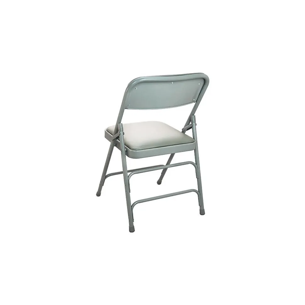 Advantage Vinyl Padded Folding Chairs, Gray, 40/Pack (DPI903V-GG-40)