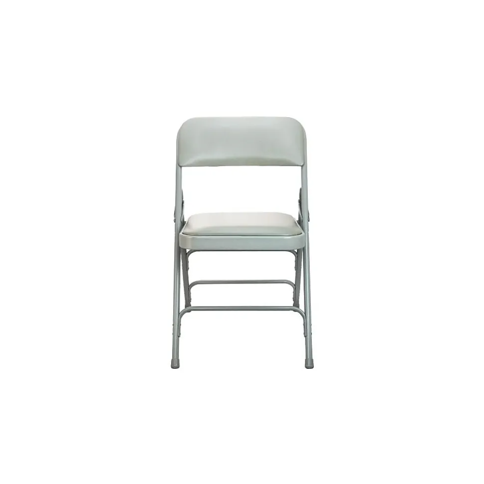 Advantage Vinyl Padded Folding Chairs, Gray, 40/Pack (DPI903V-GG-40)