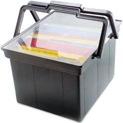 Advantus Companion Portable File Storage Box, Letter/Legal, Black (AVTTLF2B)