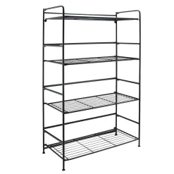 Advantus FlipShelf 4-Shelf Metal Unit, 26.5"W, Black (37996/37634)