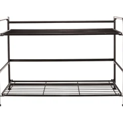 Advantus FlipShelf 2-Shelf Steel Rack, 18" x 26.75" x 12", Black (38780)