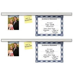 Advantus Grip-a-Strip Display Rail, 9 Inch, Satin, Medium Size, Pack of 2 (AVT1500-2)