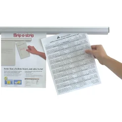 Advantus Grip-A-Strip Display Rail, 36”L x 1.5”H, Satin Aluminum Finish (AVT2005)
