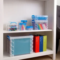 Advantus Super Stacker File Box, Letter Size, Clear (36872)