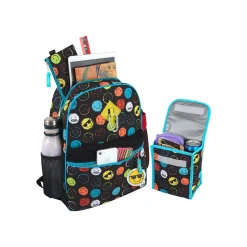 A.D.Ventures Backpack Set, Smiley Faces, Multicolor (2144STA)