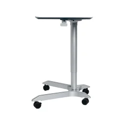 AIRLIFT XL Pneumatic Sit-Stand Mobile Desk Cart, Height-Adjustable from 27.1 to 41.9, White
