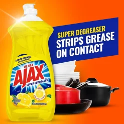 Ajax Liquid Dish Soap Lemon, 28 oz., 9/Carton (144673CT)