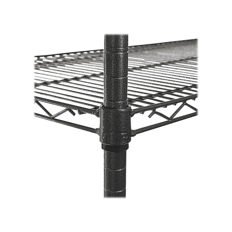 Alera Complete 4-Shelf Metal Unit, 48"W, Anthracite Black (ALESW604818BA)