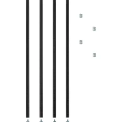 Alera™ Extra Industrial Shelving Stackable Posts, Black