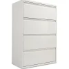 Alera® Four-Drawer Lateral File Cabinet, 36w x 18d x 52 1/2h, Light Gray (ALELF3654LG)
