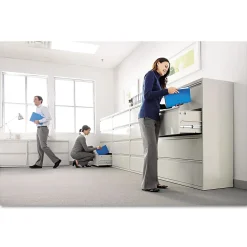 Alera® Four-Drawer Lateral File Cabinet, 36w x 18d x 52 1/2h, Light Gray (ALELF3654LG)