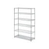 Alera 6-Shelf Commercial Wire Shelving Kit, 72"H x 48"W x 18"D, Silver (ALESW664818SR)