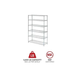 Alera 6-Shelf Commercial Wire Shelving Kit, 72