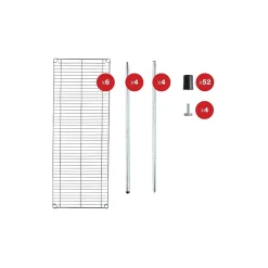 Alera 6-Shelf Commercial Wire Shelving Kit, 72