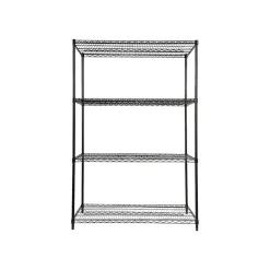 Alera Starter Kit 4-Shelf Metal Unit, 48"W, Black (ALESW504824BL)