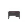 Alera 45"W Single Pedestal Desk, Mocha/Black (ALEHSD4524BM)