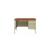 Alera 45"W Single Pedestal Desk, Cherry/Putty (ALEHSD4524PC)
