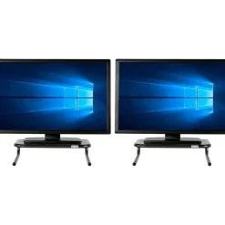 Allsop The Metal Art Jr. Monitor Stand, Pearl Black, 2/Pack (31958)