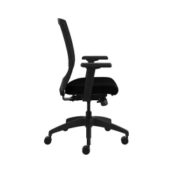 Allsteel Quip Ergonomic Mesh Back Swivel Task Chair, Black/Carbon (STNOBLK)